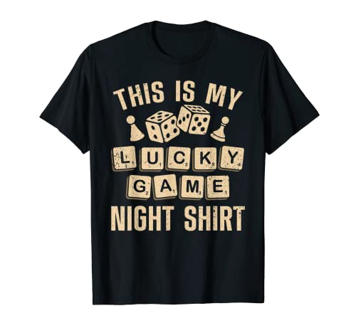 Juegos de mesa geniales para hombres y mujeres Lucky Game Night Gaming Lover Camiseta
