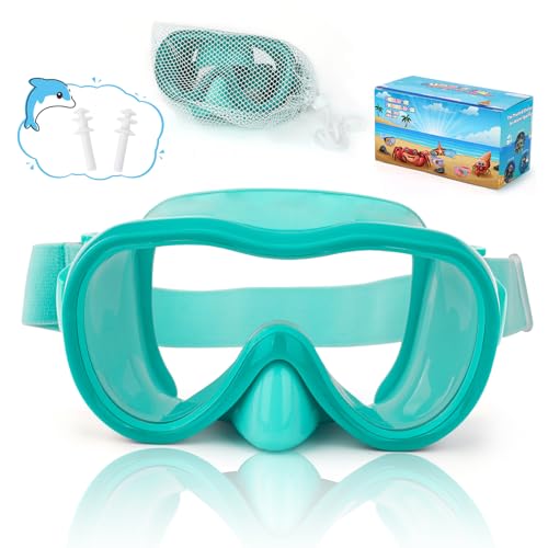 Lunettes de plongée pour enfants iGym en silicone réglables anti-buée rose bleu
