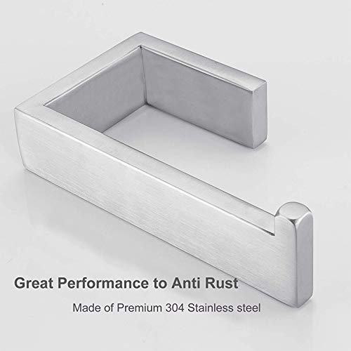 Nolimas Sus304 Stainless Steel Toilet Paper Roll Holder Wall Mounted Bathroom Hardware Rust Proof Toilet Tissue Holder,Nickel Brushed #TOP4