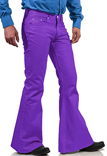Mens Bell Bottom Pants 60s 70s Outfits for Men Disco Vintage Denim Jeans | Disco Party Trousers | Stretchyeveryday wear Retro Stylish Flared Pants 70s 80s Theme Clothing Halloween Costume product thumbnail 14