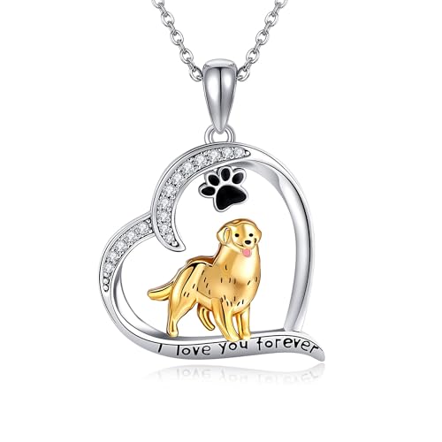 Robin/Duck/Bread Dragon/Golden Retriver/Paw Print Necklace for Women Sterling Silver Cute Animal Jewelry Gift for Women