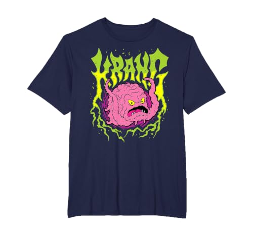 TMNT Heavy Metal Krang Retro Cartoon T-Shirt, Men's Big and Tall, Navy Blue, 3X Tall