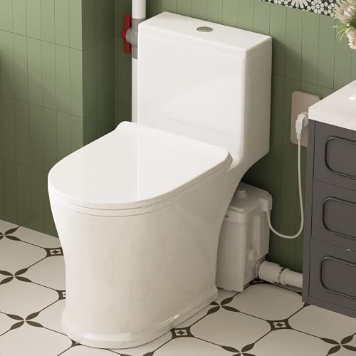 INEFLO 800W Macerating Toilet with Pump for Basement Upflush System