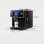 QJRGUY LCD Espresso MakerFully Automatic Machine Coffee Grinder Dual Touch Screen And White - Image 3