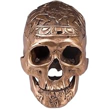 FENGSHUI-CAISHEN Top Brass Skull Head, Unique Halloween Skull Gifts for Men & Women, Halloween Decor & Gift, Skull Decor for Home, Office, Artist