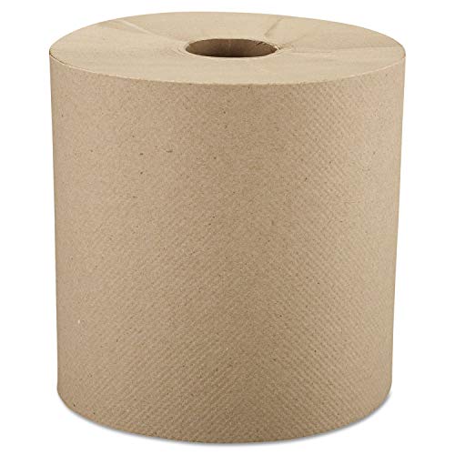 WIN12806 - Nonperforated Roll Towels, 8quot; X 800ft, Brown