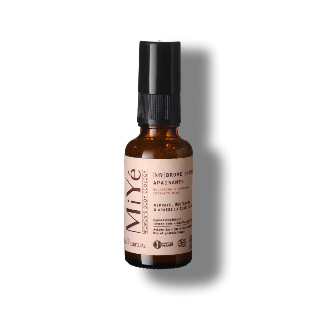 Brume intime apaisante BIO | Probiotique flore intime, acide hyaluronique & acide lactique | Hydrate rééquilibre & anti odeur | 30 ml, MiYé