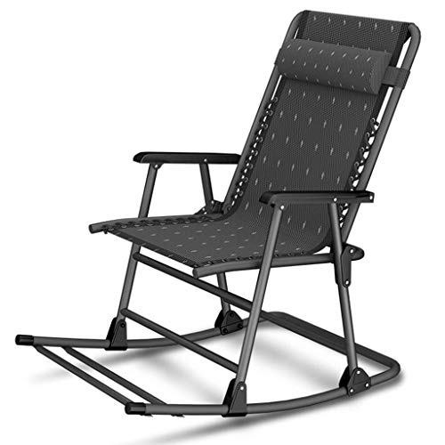 WYJW Summer Recliner Folding Lounge Chair Lazy Office Outdoor Beach Rocking Chair Hospital Bed Adjustable Patio Deck Chair