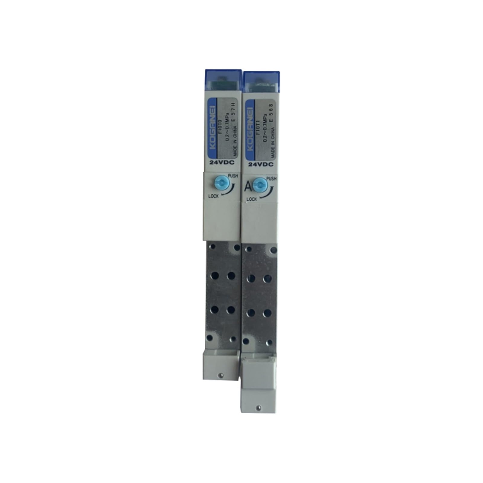 Électrovanne F10T2-PS installée sur bloc de commande pour automatisme