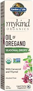 Garden of Life mykind Organics Oregano Oil Drops, Concentrated Oil of Oregano Liquid - 200 Servings, Plant Based Seasonal Immune Support - Alcohol Free, Organic, Vegan, Gluten Free Herbal Supplements