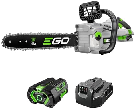 EGO POWER+ Chain Saw, 16” Battery Powered Chainsaw, Electric Cord...