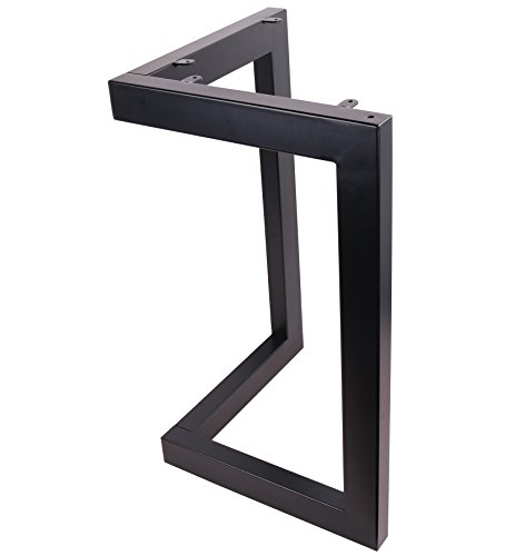 ECLV 28" Dining Table Legs, L-Shaped Steel Table Legs, Country Style Table Legs,Office Table Legs,Computer Desk Legs,Industrial Kitchen Table Legs,Set of 2,Black