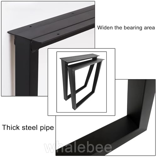 Pieds de table en acier industriel pour fabriquer un bureau ou plan de travail - 4