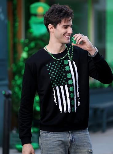 Arvilhill Men's St Patrick's Sweatshirt Shamrock Irish Long Sleeve Shirt (S-3XL)4