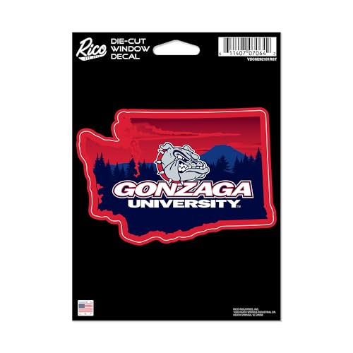 Rico Industries NCAA Gonzaga Bulldogs - Zags Resort 5" x 7" Vinyl Die-Cut Decal - Car/Truck/Home Accessory