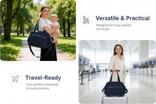 Image of Winnies Mommy Bag Diaper Tote Maternity Messenger Bags for Mothers for Travel Gifts for Mom to Be