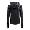 Women's Genuine Leather Winter Jacket with Hood - Softshell, Long, Waterproof, Fleece, Warm, Thin, Red, Long Sleeve, Biker #3