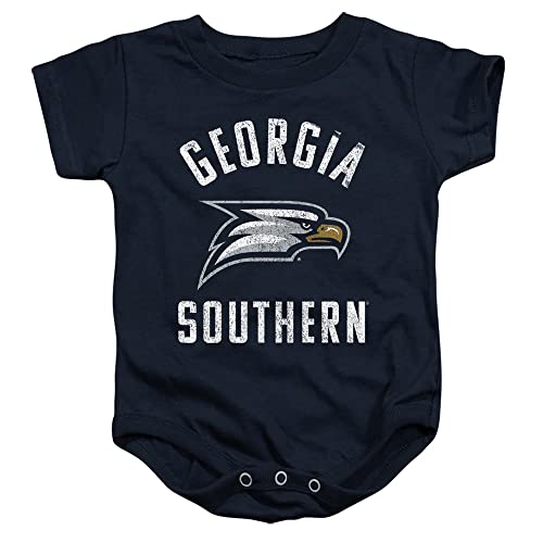 Georgia Southern University Official Eagles Logo Unisex Infant Snap Suit for Baby,Navy, 6 Months
