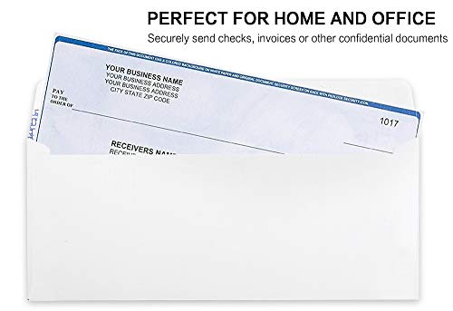 10-Security-Self-Seal-Envelopes-No10-Windowless-Bussiness-Envelopes-Security-Tinted-with-Printer-Friendly-Design-Size-4-18-x-9-12-Inch-White-24-LB-500-Count