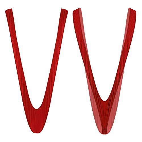 Mufeng Men's Thong Underwear Suspender Mankini Bikini Jockstrap One Piece Bodysuit Red One Size #TOP1