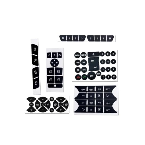 Autocollants boutons Mercedes W204 C250 C350 Classe E ML GL GLK mat