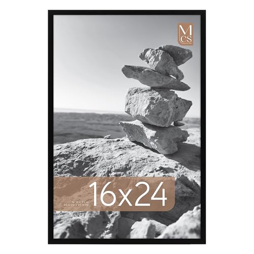Image of MCS Everline Collection 16x24 Poster Frame Black, Vertical & Horizontal Wall Hanging Large Picture Frame for Photos, Posters & Art Prints (1-Pack)