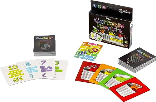 Regal Games Garbage Monsters Card Game Set for Kids Teens & Adults - 2-4 Player Fun Family Games - Travel Playing Cards (16 Garbage Monsters Cards)