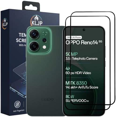 Image of Military-Grade Gorilla Tempered Glass For Oppo Reno 14 Pro With Installation Kit | Edge to Edge Coverage | Black (Pack Of 2)