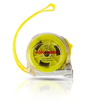OMXE KOH-I-NOOR 5 Meter Transparent Measuring Inch Tape | Steel Measuring Tape | 5 Meter Measurements Tape | Inch Tape For Measurement | 19mm Power Lock Measuring Tape | Tape For Measurement 5M
