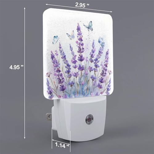 Lámpara de noche Led decorativa mariposa lavanda miniatura 2