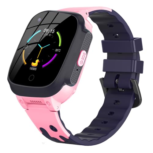 LT25 4G Reloj Inteligente para Niños Comunicación Conveniente Contador de Pasos Teléfono Inteligente para Niños Rosa 1 Paquete (Pink)