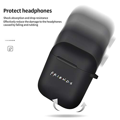 Friends Tv Show Merchandise Airpod Case Protective Cover Skin - Black Headphone Case Accessories Compatible With Apple Airpods, Friends For Women #TOP2