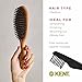 Kent LC22 Finest Hair Brushes for Women Detangler Dry Brush Made of Cherrywood - Boar Bristle Oval Hairbrush for Medium to Thick Hair All Lengths - Salon Style Straightening Pure Wood Brush from Kent
