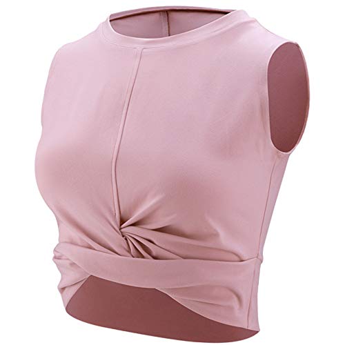 Women's Sports Bra Yoga Tank Tops Sleeveless Fitness Running Shirt Gym Vest Activewear Running Workout Simple Stylish Quick-Drying Comfortable,Pink-M