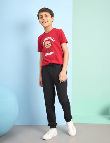 Image of Amazon Brand - Symbol Boys 100% Cotton Graphic Printed Half Sleeves T-Shirt | Age 6-14 Years (Available in Combo Pack of 3 and 5)