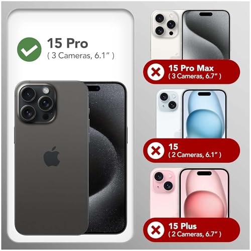 Image of Kratos Soft Silicone Case Cover Compatible with iPhone 15 Pro - Everyday Comfort Protection, Wireless Magnetic Charging Case with Raised Edge Camera & Screen Protection, Shock-Resistant Design