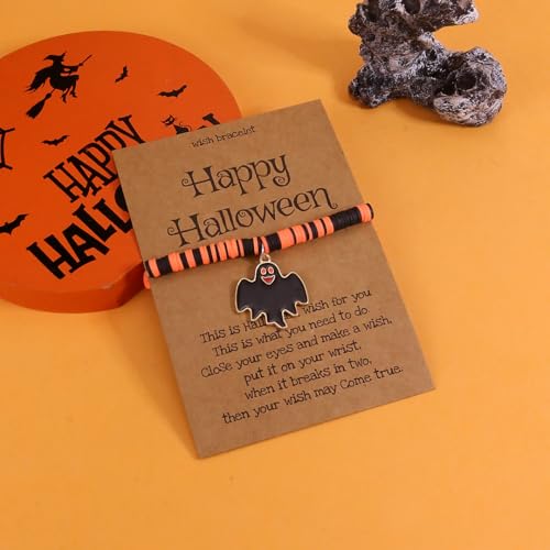 Halloween Bracelets for Women Charms Goth Bead Stretch Bracelet Punk Pumpkin Ghost Spider Bracelets Witch Halloween Slap Bracelets Emo Accessories Halloween Prom Custom Accessories for Women4
