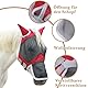 Gallopoff Fliegenmaske Pferd, Pferdemaske mit Ohren und Nasenschutz, Atmungsaktives Mesh