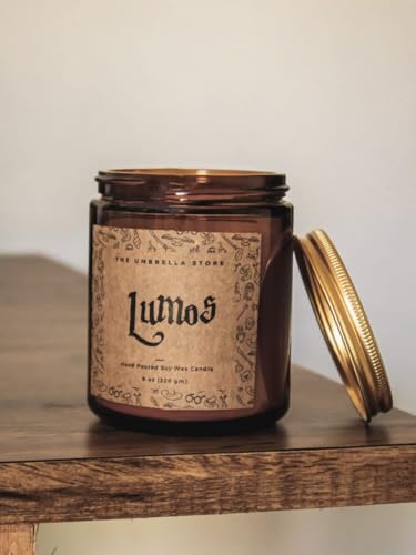 Image of THE UMBRELLA STORE HP Scented Candle, Lumos Scented, Soy Wax Candle | Eco Friendly | Luxury Scented | Home Decor Candle
