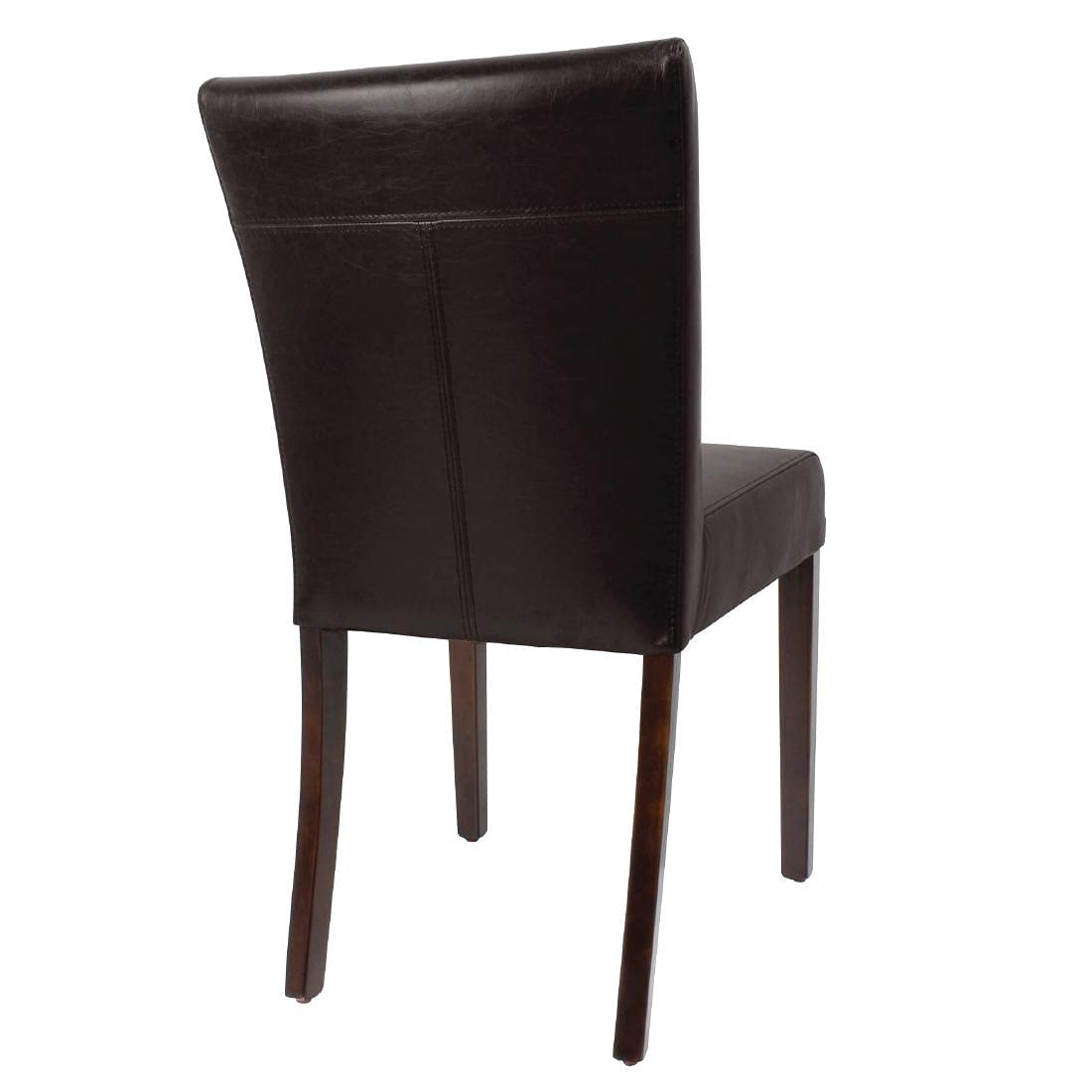 Bolero Faux Leather Contemporary Dining Chair (Dark Brown) (Pack 2)