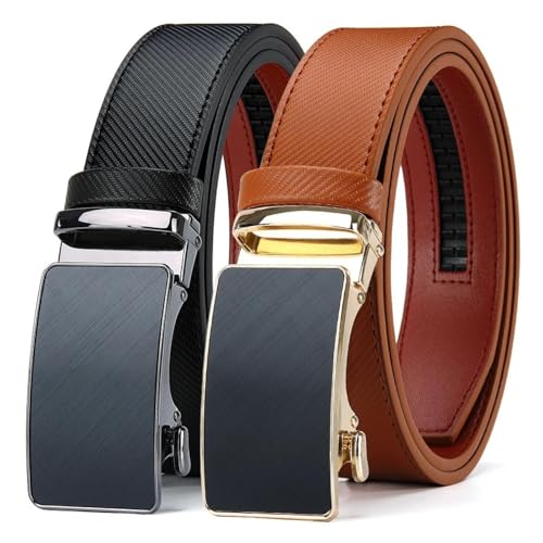 Ceinture à cliquet tendance en cuir pour homme actif au bureau