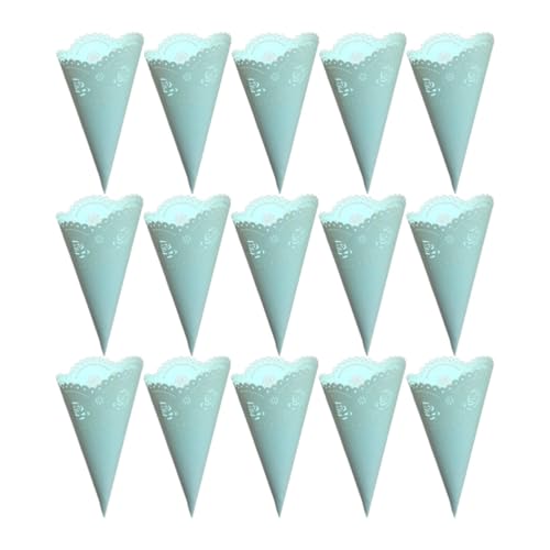 KALLORY Conos de Papel Artesanal Diseño Clásico Vintage en Bodas y Fiestas para Confeti 20 Piezas Material Papel, Adecuado para Decoración de Eventos