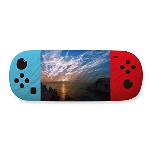 Boîtier à lunettes de jeu artistique avec motif de montagne