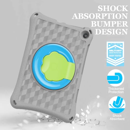 New 10in Tablet Case for Kids(2021/2023 Release 11th/13th Generation),DJ&RPPQ ipad 10 case Light Weight Anti Slip Shockproof Kids Friendly Case for 10 inch Tablet. (Gray) - Image 3