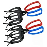 Qicfrk 2 Pcs 3 Claw Fish Gripper, Fishing Pliers Gripper, Multifunctional Metal Fish Control, Non-Slip Fish Grabber Tool Clamp Forceps Secure Grip on Diverse Freshwater Fish Grip Tackle Holder