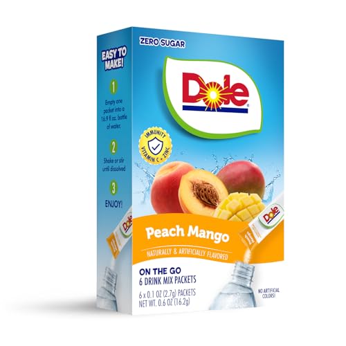 DYLA Dole Peach Mango - Powder Drink Mix - Sugar Free & Delicious - Makes 72 Flavored Water Beverages