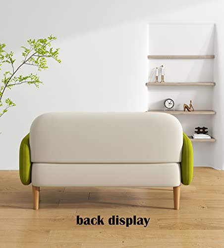 Sofa Couch Solid Wood Frame Breathable Flannelette Fabric Sofa Couch Modern Living Room Sofa With Throw Pillows Comfortable High Rebound Sponge Cushions For Living Room Bedroom Office #TOP2