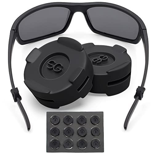 SIGONNA Eyeglass Ear Grips - Silicone Glasses Ear Cushions - 6 Pairs (Black)