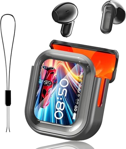 Image of NE20 Earbuds,2025 New AI Translation Earbuds Real Time Wireless Bluetooth 6.0 AI Headphones LCD Touch Screen Support 135 Languages Translation Real Time Translator headphones Support Playing Music