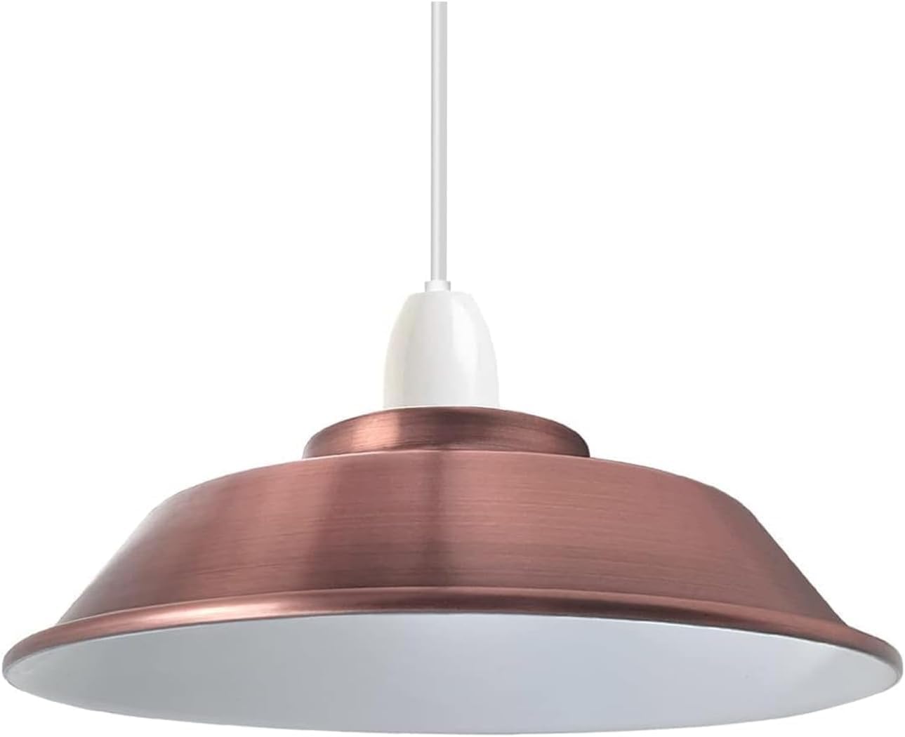 LEDSone 22cm Copper Metal Bowl Shape 4cm Top Hole Lampshade for Pendant Light Replacement Living Room, Bedroom Vintage Ceiling Light Shade